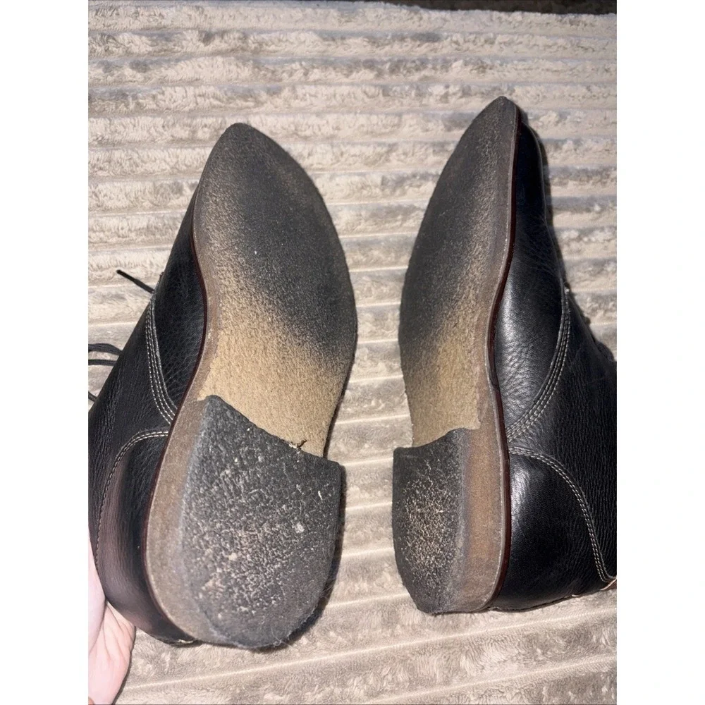 Johnston &Murphy Sheepskin Black Pebbled Leather Chukka Ankle BOOTS Size 8 M